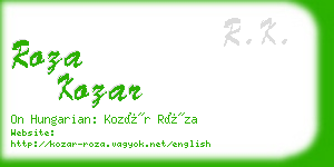 roza kozar business card